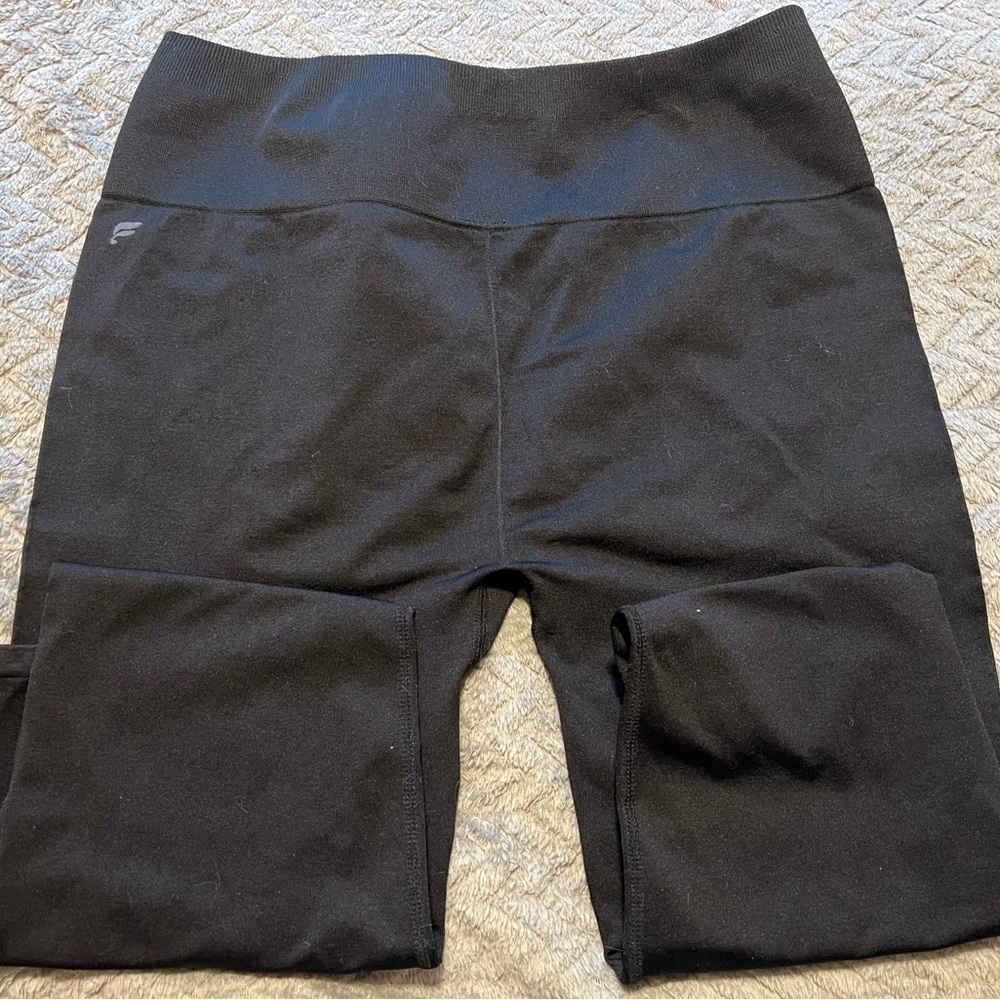 Fabletics On the go PowerHold High Waisted Black Leggings Size Large